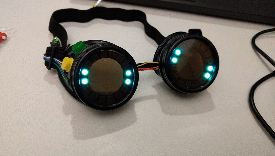 Make your own Neopixel Goggles